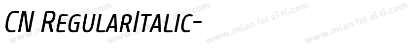 CN RegularItalic字体转换